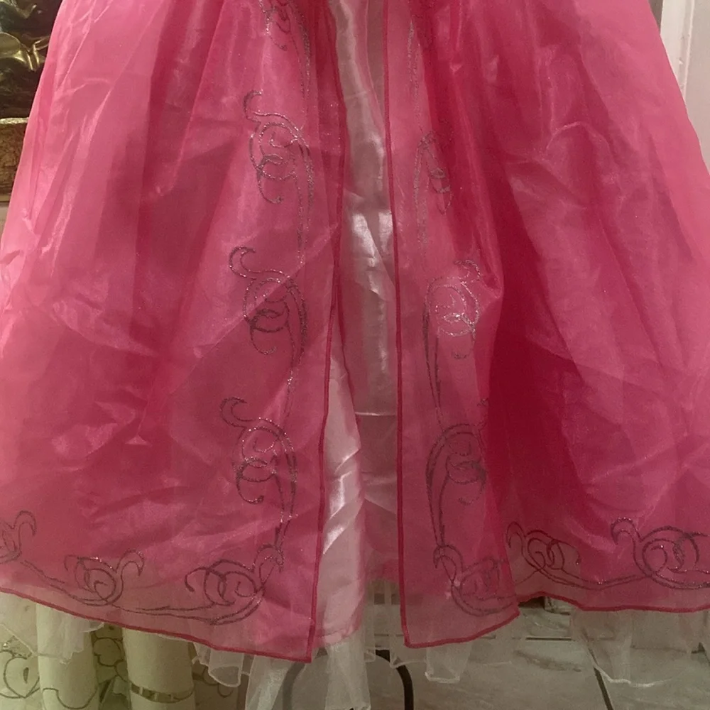 Disney Princess Aurora Sleeping Beauty Costume Dress Up Gown Pink Size Small 5/6